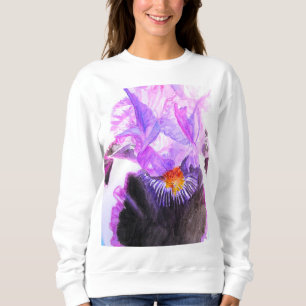 Camiseta Íris Roxa Flor Floral Aquarela Aniversário