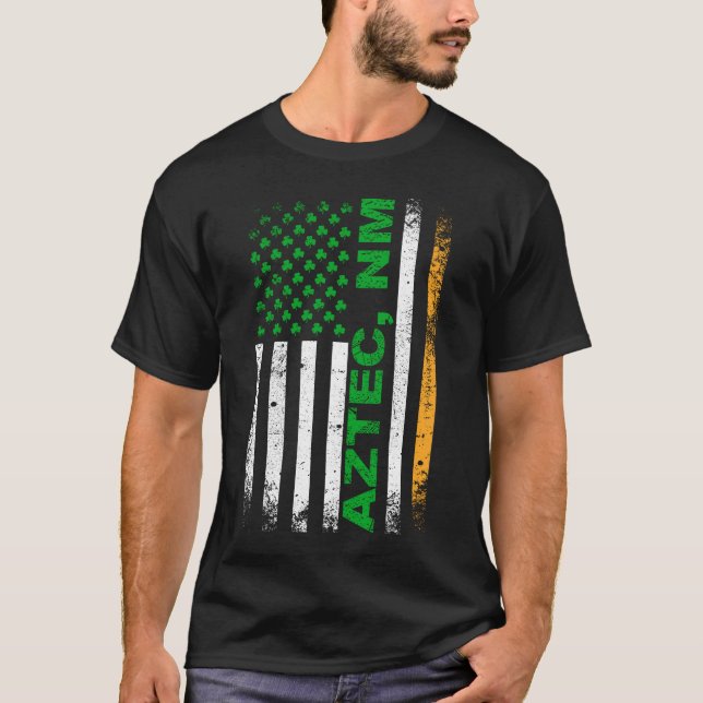Camiseta Irish American Flag Aztec, NM (Frente)