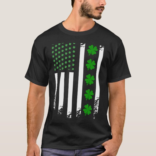 Camiseta Irish American Flag Ireland Flag Dia de São Patríc (Frente)