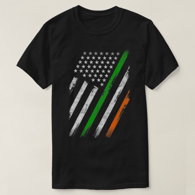 Camiseta Irish American Flag Ireland Flag Lucky St Patricks (Frente do Design)