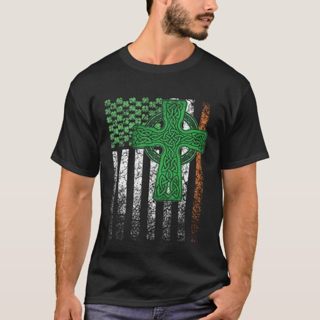 Camiseta Irish American Flag Ireland Flag St Patricks Day C (Frente)
