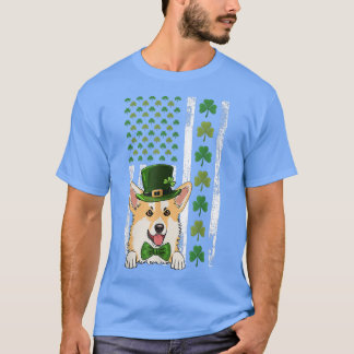 Camiseta Irish American Flag Ireland Vintage Corgi RUA PATR