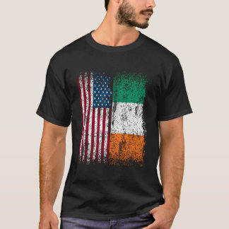Camiseta Irish American Flag Oferece Nascer Americano Irlan