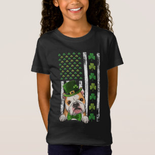 Camiseta Irish American Flag Vintage French Buldog RUA PATR