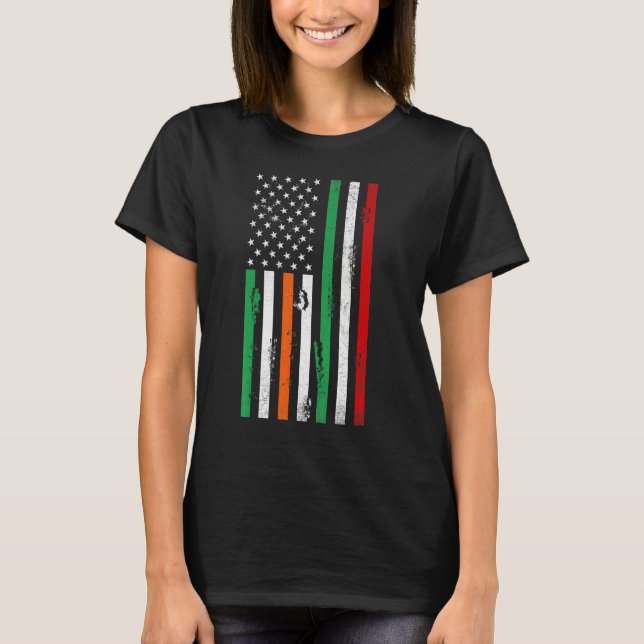 Camiseta Irish American Italy flag Patrick's day cool Irela (Frente)