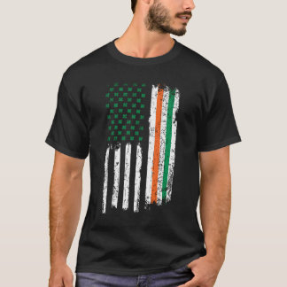 Camiseta Irish American Shamrock FlagUs Paddy St Patricks D