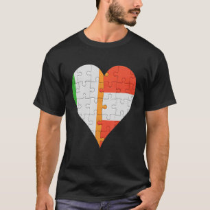Camiseta Irish Austrian Flag Heart