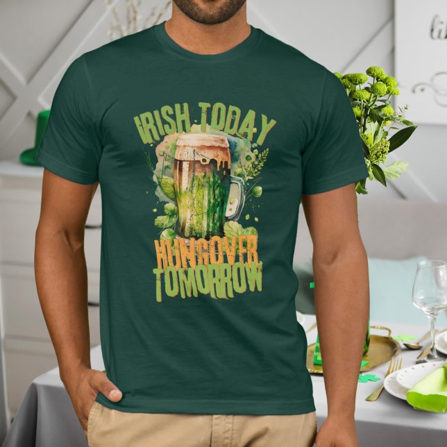 Camiseta Irish Beer Clover Grunge Rua Engraçada Patrick Day (Criador carregado)