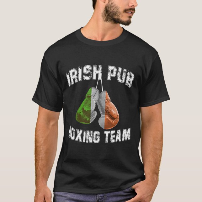 Camiseta Irish Boxing Funny Ireland Flag - Irish Pub (Frente)