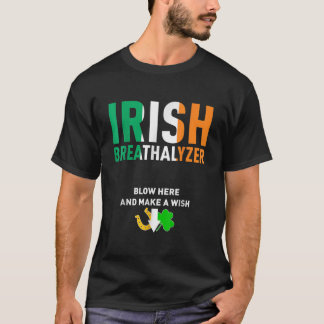 Camiseta Irish Breathalyzer Blow Here Drink De Dia de São P
