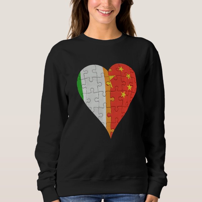 Camiseta Irish Chinese Flag Heart (Frente)