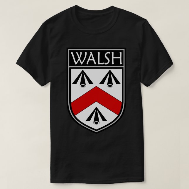 Camiseta Irish Clan Crest Walsh (Frente do Design)