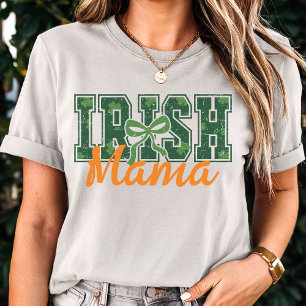 Camiseta Irish College Type Green 4 Leaf Clovers Pai