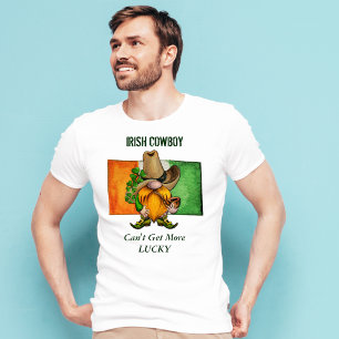 Camiseta Irish Cowboy Gnome Lucky T Shirt