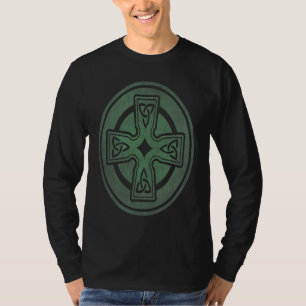 Camiseta Irish Cross Celtic Knot Triquetra Christian Trinit