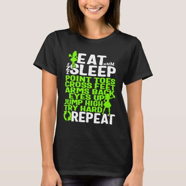 Camiseta Irish Dance Point Toes Cross Feet Arms Back Jump H (Frente)