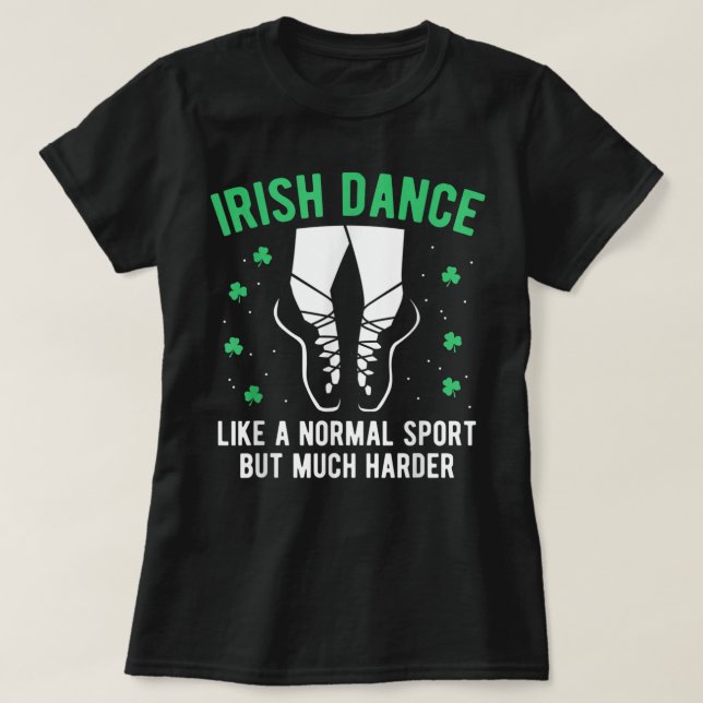 Camiseta Irish Dance Women Girls Dançar Dia de São Patrício (Frente do Design)