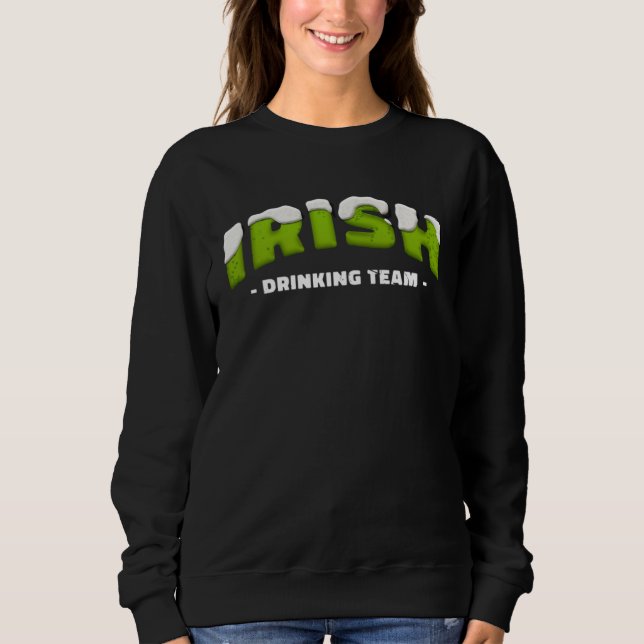 Camiseta Irish Drinking Team Group tee St Patricks Day Gree (Frente)