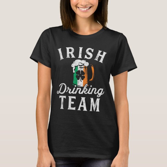 Camiseta Irish Drinking Team Shirt St Patrick's Day Group S (Frente)