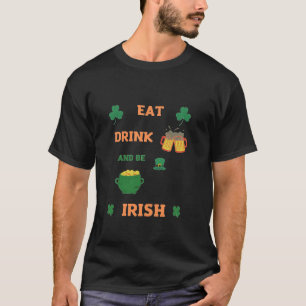 Camiseta irish Eat e beba cerveja