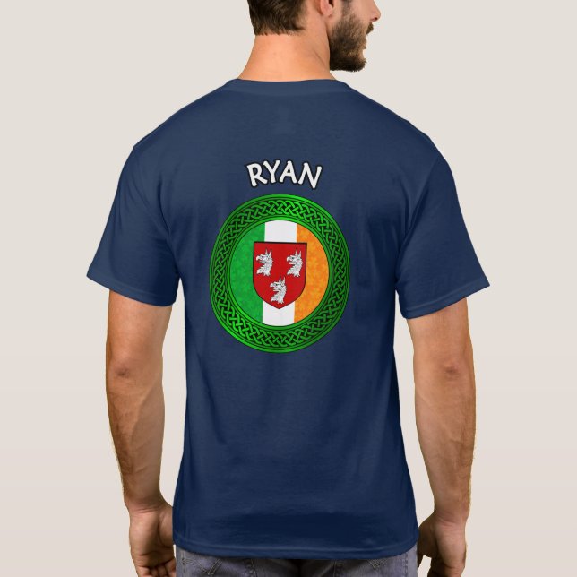 Camiseta Irish Flag Clover Celtic Knot - Ryan T Shirt (Verso)
