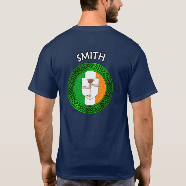 Camiseta Irish Flag Clover Celtic Knot - Smith (Verso)
