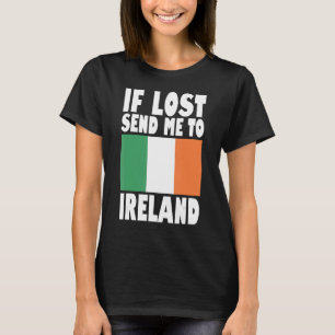 Camiseta Irish Flag Design Se perdido me mande para a Irlan