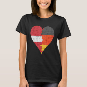 Camiseta Irish Flag Heart, letão alemão