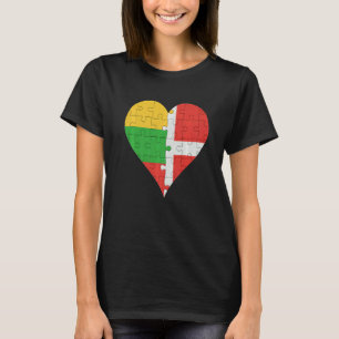 Camiseta Irish Flag Heart, lituano