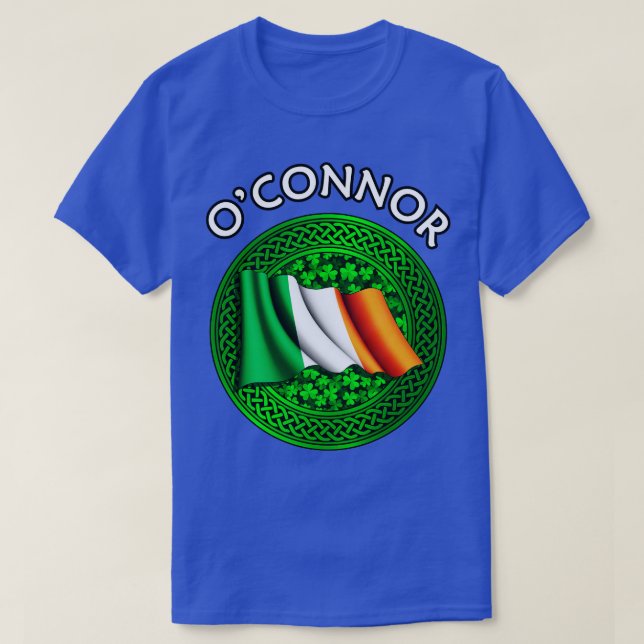 Camiseta Irish Flag Shamrock Celtic Knot OConnor (Frente do Design)