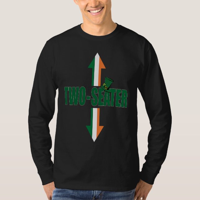 Camiseta Irish Flag Two Seater Party Trashy Adult Humor (Frente)