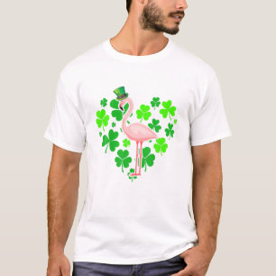 Camiseta Irish Flamingo Green Saint Patrick Day 2022 Lucky