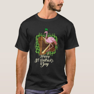 Camiseta Irish Flamingo Green Saint Patrick Day Lucky Rua P