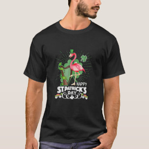 Camiseta Irish Flamingo Green Saint Patrick Day Lucky Rua P