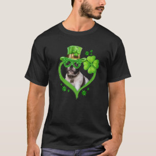 Camiseta Irish French Buldog Dog Love Shamrock Rua.Patrick'