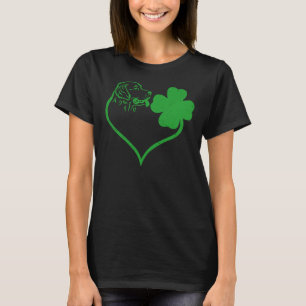 Camiseta Irish Golden Retriever Face Shamrock St Patricks D