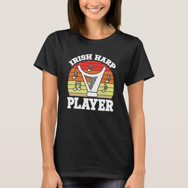 Camiseta Irish Harp Player Harp (Frente)