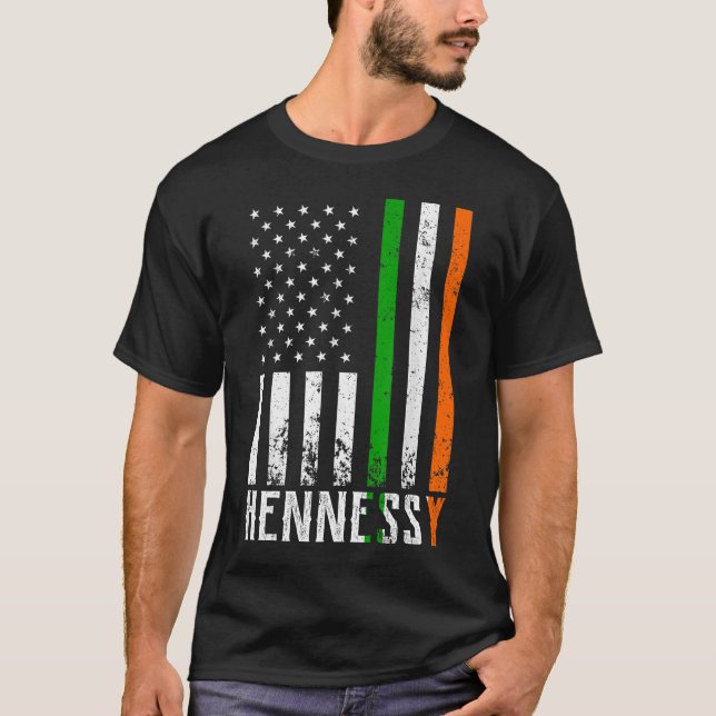Camiseta Irish HENNESSY Family American Flag Irlanda (Frente)