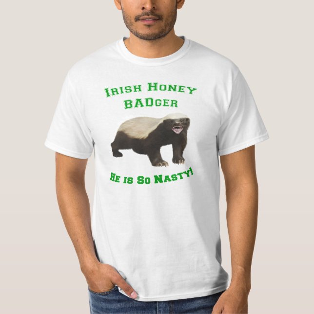 Camiseta Irish Honey Badger T Shirt (Frente)