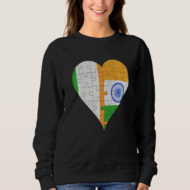 Camiseta Irish Indian Flag Heart (Frente)