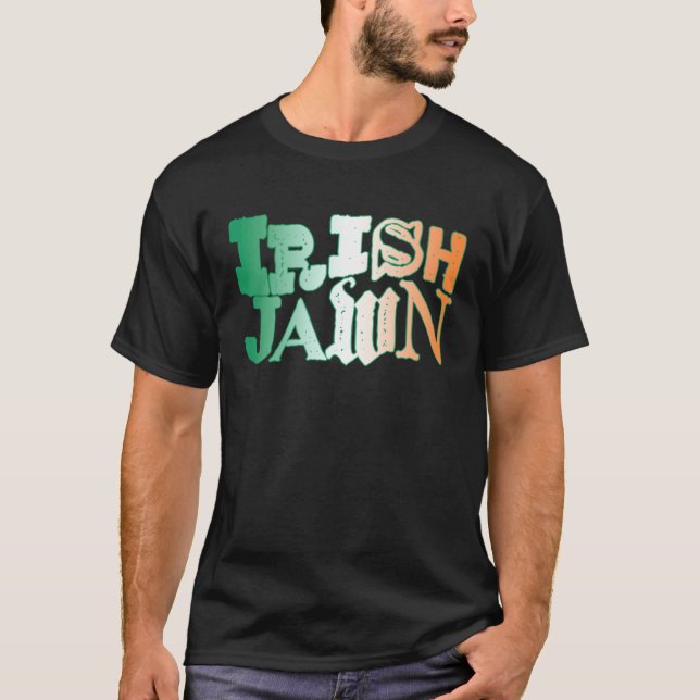 Camiseta Irish Jawn Philly St Patrick s Day Wavy Irish Flag (Frente)