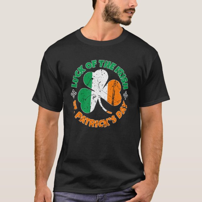 Camiseta Irish Map Flag Souvenir Afetou a Irlanda Men Adu (Frente)