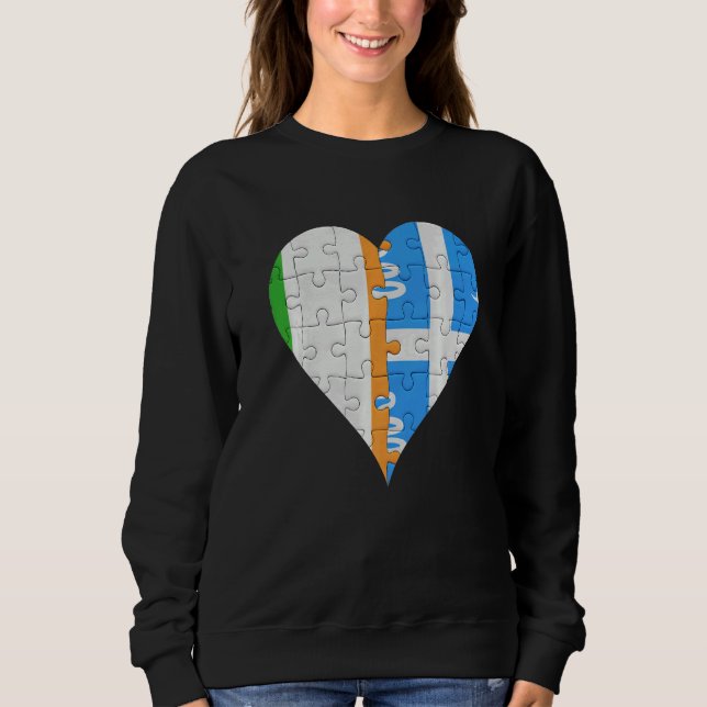 Camiseta Irish Martinica Flag Heart (Frente)