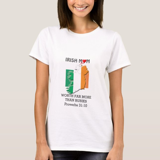 Camiseta IRISH MOM More Than Rubies PROVERBS 31 (Frente)
