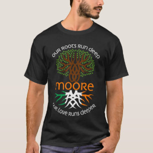 Camiseta Irish MOORE Family Name Our Love (Nome da família 