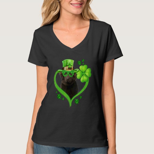 Camiseta Irish Newland Dog Love Shamrock Rua Patrick S (Frente)