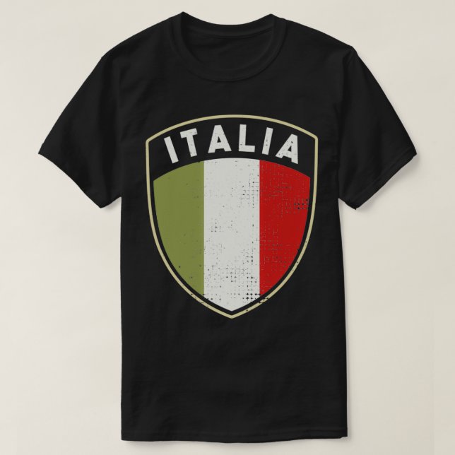 Camiseta Irish Pride Italia Flag Shield (Frente do Design)