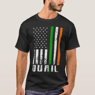 Camiseta Irish QUAIL Family American Flag Ireland
