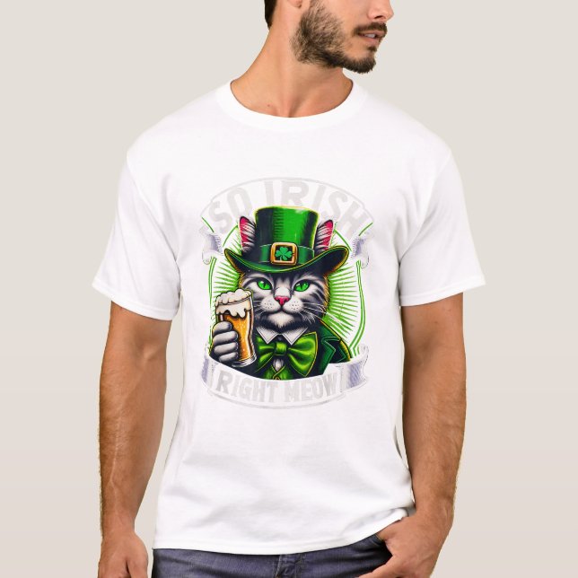 Camiseta Irish Right Meow St Patrick s (Frente)