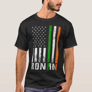 Camiseta Irish RONAN Family American Flag Irlanda Flag